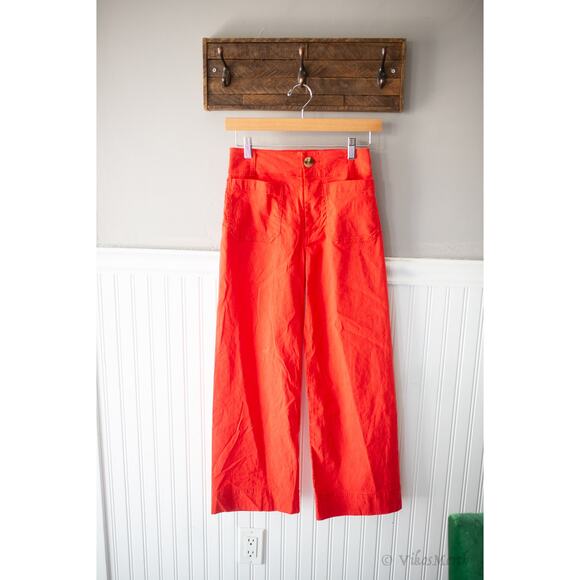 Anthropologie The Colette Cropped Wide-Leg Pants by Maeve 24 - Picture 2 of 4